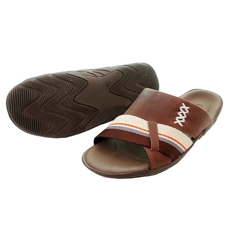 chinelos em couro masculino