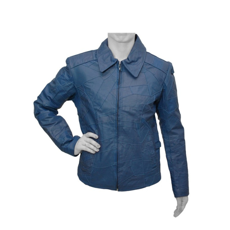 jaqueta de couro retalho feminina