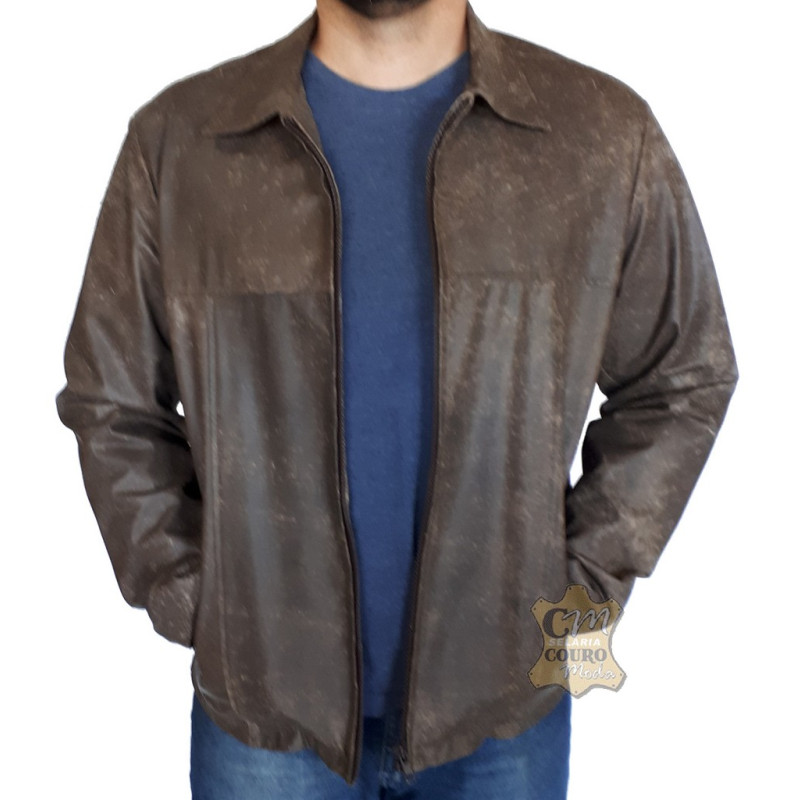 jaqueta couro pelica masculina