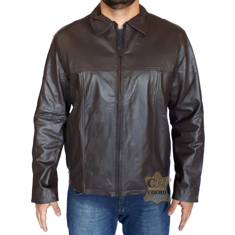 Jaqueta de sales couro masculina xgg