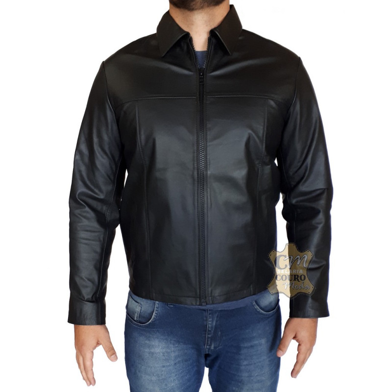 jaqueta couro pelica masculina