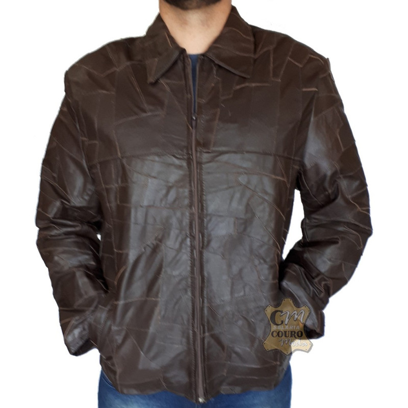 jaqueta couro social masculina