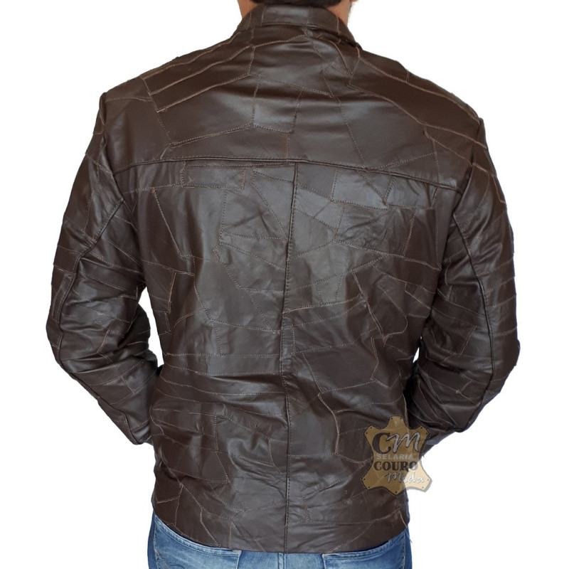 Jaqueta Masculina de Retalhos