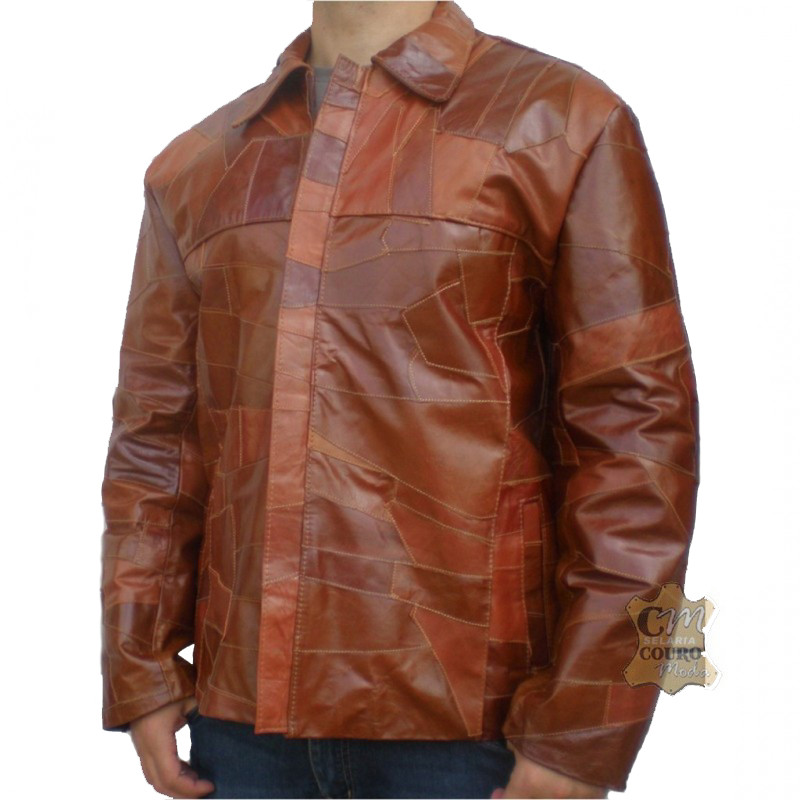 Jaqueta social de couro masculina online