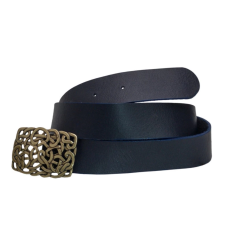 Cinto de couro Feminino Liso Com Fivela de Tela 4 CM Largura