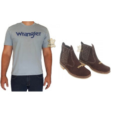 Kit Masculino Wrangler Botina + Camisa 