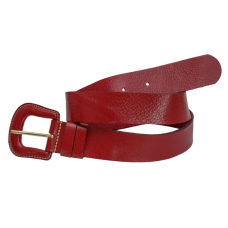 Cinto Feminino Liso Fivela Couro 4 cm Largura