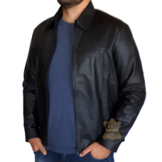 Jaqueta de Couro Masculina Social lisa