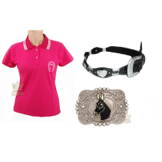 Kit Country Feminino Camisa Mangalarga + Cinto + Fivela Muladeiro