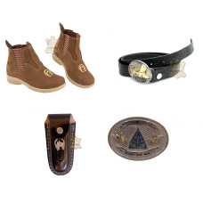 Kit Infantil Botinha + Bainha de Canivete + Cinto Cowboy + Fivela