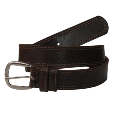 Cinto de Couro Esporte Costura Dupla 3,5 cm de Largura 