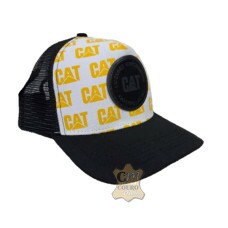 Boné CAT Branco e Amarelo