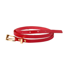 Cinto de Couro Feminino Estreito Liso Fivela Quadrada 1 cm de Largura 