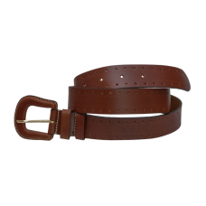 Cinto Feminino Furadinho Fivela Couro 4 CM Largura
