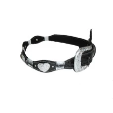 Cinto de Couro Feminino Country de Strass 3,5 cm de Largura 
