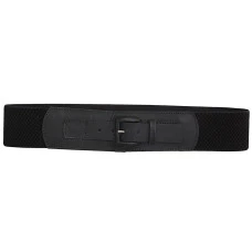 Cinto Feminino de Elástico Ponteira Couro 6 CM Largura