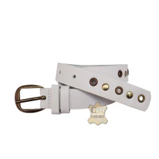 Cinto de Couro Feminino Ilhoses 2,5 Cm Largura 