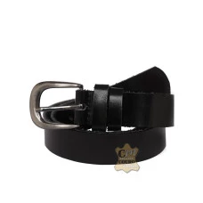 Cinto Feminino de Couro Liso 2,5 Cm Largura 