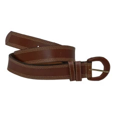 Cinto de Couro Feminino  Soleta Três Costuras 4 CM Largura
