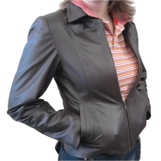 Jaqueta de Couro Feminina Social Lisa