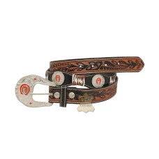 Cinto de Couro Feminino Country Mangalarga 3,5 cm de largura