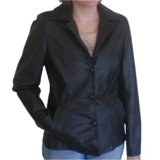 Blazer de Couro Feminino