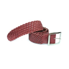 Cinto de Couro Feminino Trançado 5 cm Largura
